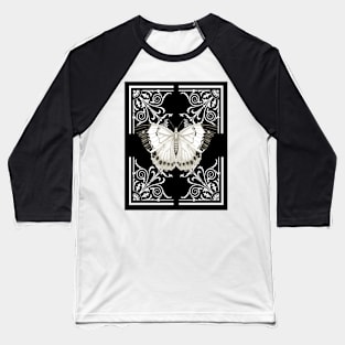 Majestic Butterfly on flourish background Baseball T-Shirt